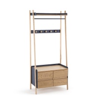 Гардероб Из дуба и металла Meti единый размер бежевый LA REDOUTE INTERIEURS  фото, kupilegko.ru